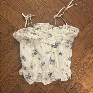 American Rag Blue Floral Blouse